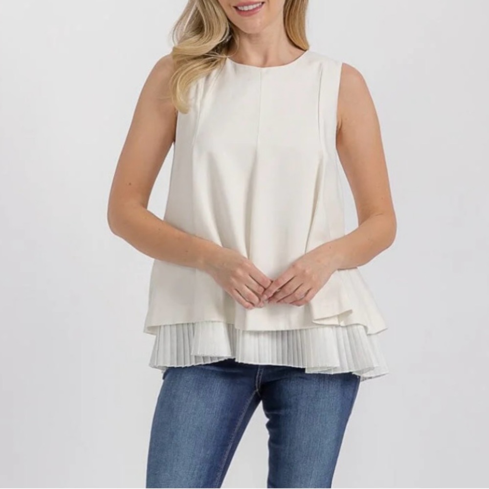 Elegant White Sleeveless Top